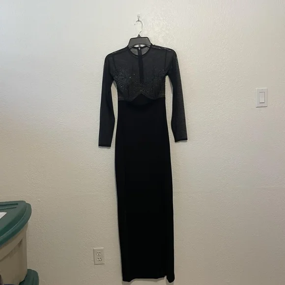 Tadashi Shoji | Dresses | Tadashi Black Beaded Maxi Dress | Poshmark